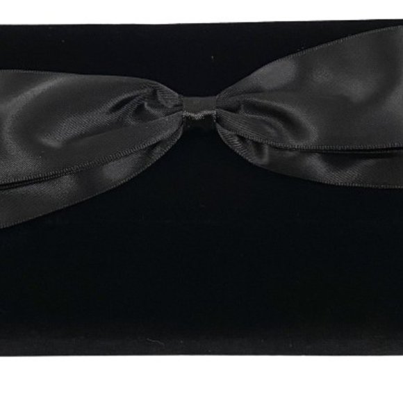YSL Black Velvet Clutch With Bow, SKU 000353-12 - Picture 2 of 6